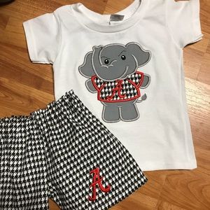 Houndstooth shirt and short elephant set